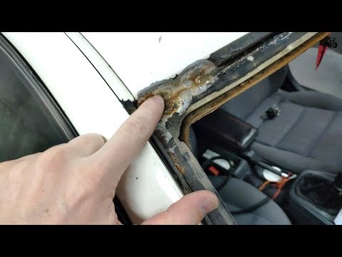 Видео: Как убрать ржавчину. Ремонт рамки лобового стекла Ауди