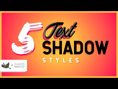 Видео: 5 простых и потрясающих эффектов тени текста в GIMP