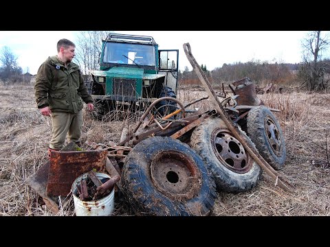 Видео: НАШЁЛ СХРОН СОВЕТСКОГО МЕТАЛЛА! ВЕЗДЕХОД ТОНЕТ в ГРЯЗИ. РЕЛЬСЫ, ТРАКИ, КАБИНЫ от ДТ-75. ГОРЫ МЕТАЛЛА