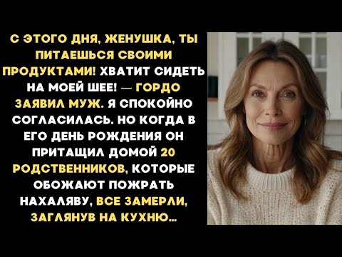 Видео: Муж заявил: С этого дня ты ешь свои продукты! Но в его день рождения родня замерла посмотрев на стол