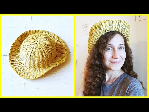 Видео: Шляпа из бумажных трубочек! Подробный МК!