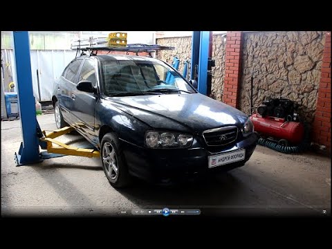 Видео: Замена ремня ГРМ и роликов на Hyundai Elantra 2,0 Хендай Элантра 2002 года