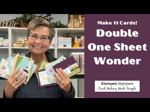 Видео: Double One Sheet Wonder | Сделайте 11 открыток по этому шаблону