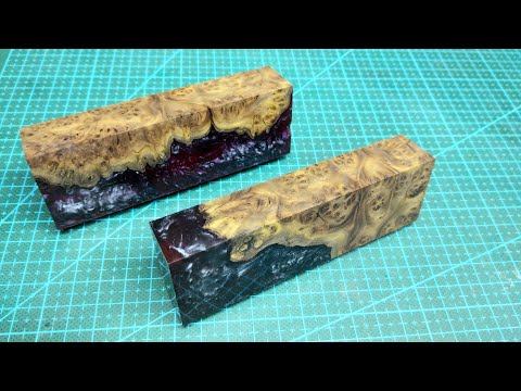 Видео: гибридный брусок 2 , красивая заготовка для рукояти ножа