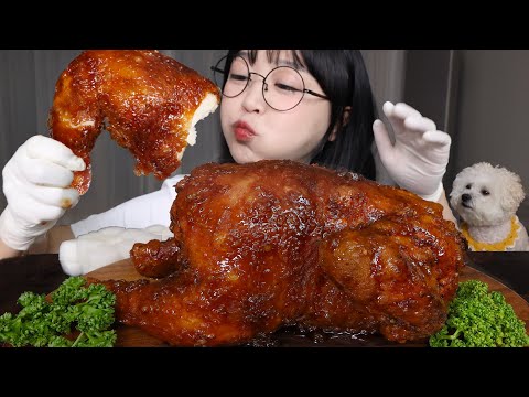 Видео: Хрустящая жареная курица с медовым соусом🍗Mukbang ASMR