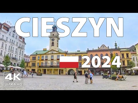 Видео: Чешин Польша Прогулка Walking Tour ⛅️ 4K с Субтитрами