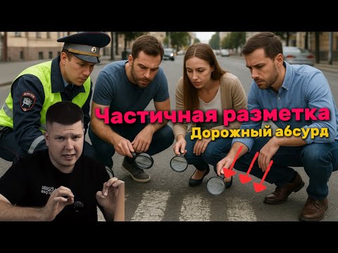 Видео: Частичная разметка. Дорожный абсурд
