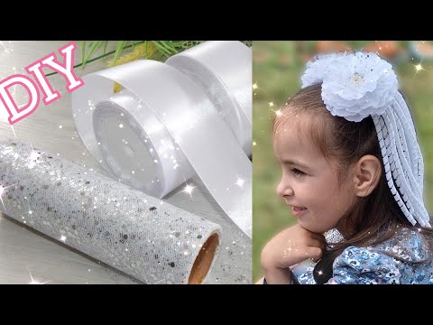 Видео: Как сделать пышные белые бантики на 1 СЕНТЯБРЯ/DIY/Lbeads