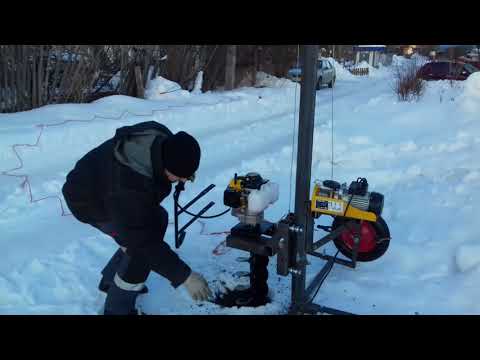 Видео: Стойка для мотобура champion AG364  2.2.кВт