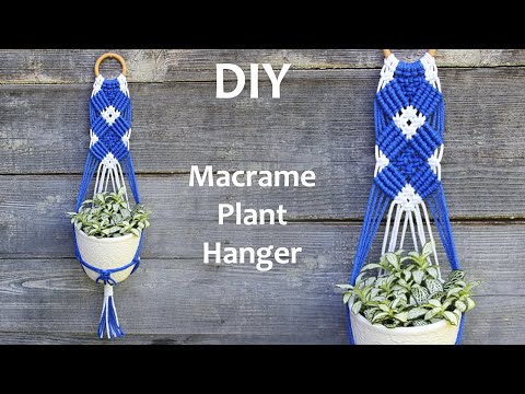 Видео: DIY Macrame Plant Hanger Tutorial | DIY Macrame Wall Hanging Tutorial | Макраме Кашпо для Цветов