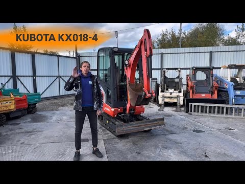Видео: Аукционы Японии! Мини-экскаватор KUBOTA KX018-4 созданный для немецкого рынка 