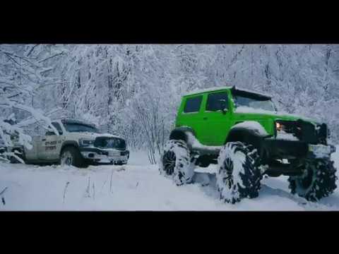 Видео: Зимний Оффроад, не смогли проехать трассу  развернулись.