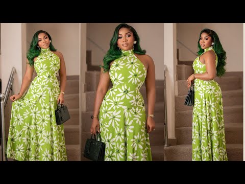 Видео: Как раскроить и сшить платье с халтер-воротом от Veekee James. Платье с халтер-воротом и расклеше...