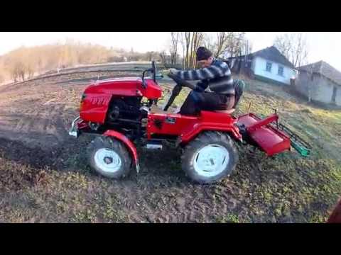Видео: Мототрактор Forte.Посев ячменя под фрезу.