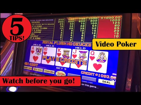 Видео: Видеопокер: 5 кратких советов для вашего следующего визита в казино