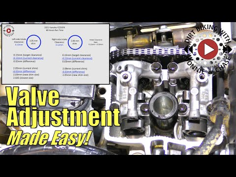 Видео: Регулировка клапанов на моём Yamaha YZ250FX 2021 года выпуска — YZ250F, прокладки клапанов, шаг з...