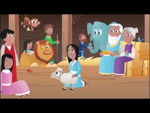 Видео: 3.Библија за деца на македонски јазик: Две по две -Ное и потопот/Biblija za deca na makedonski jazik