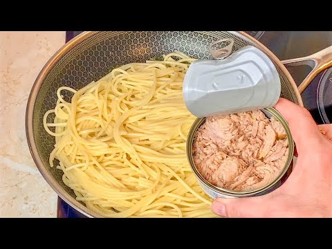 Видео: Если у вас есть спагетти и рыбные консервы. Приготовьте этот вкусный рецепт пасты Просто и быстро
