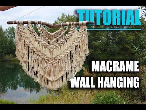Видео: Макраме настенное панно | Подробный урок по макраме |