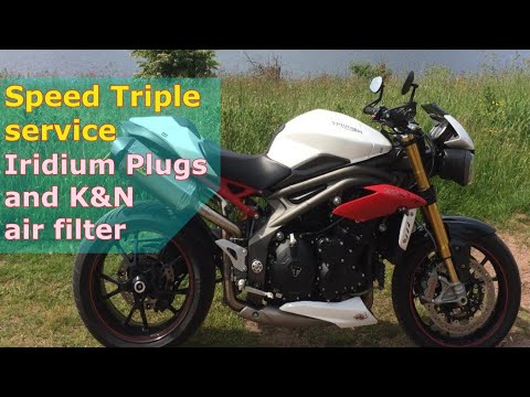 Видео: Speed ​​Triple service — иридиевые свечи зажигания и воздушный фильтр K&N