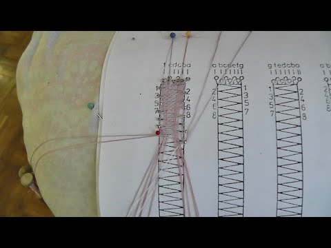 Видео: Плетение на коклюшках. Часть 5. Полотнянка с перевивом крайних пар