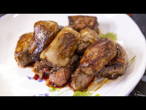 Видео: Сочная жареная Печень по-балкарски. Жаубаур