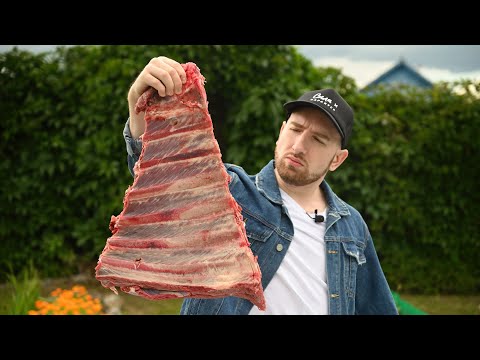 Видео: Мясо тушеное в земле единым куском. Говяжьи ребрышки, рецепт