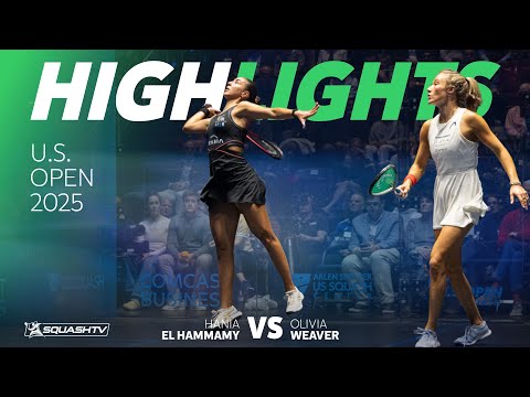 Видео: 🇪🇬 Эль-Хаммами против Уивера 🇺🇸 | Открытый чемпионат США 2025 | Основные моменты полуфинала