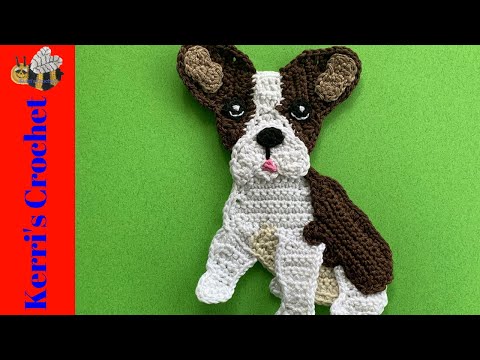 Видео: Урок французского бульдога крючком - Урок аппликации крючком