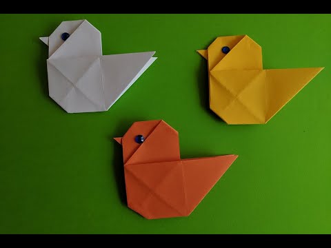 Видео: Птичка оригами (Tomoko yogo). Origami paper bird