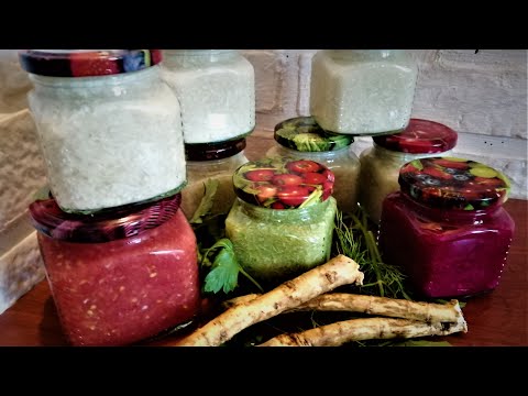 Видео: Заготовка Хрена на Зиму/Приготовление Хрена/Классический Рецепт/Храним без Холодильника/(0+)