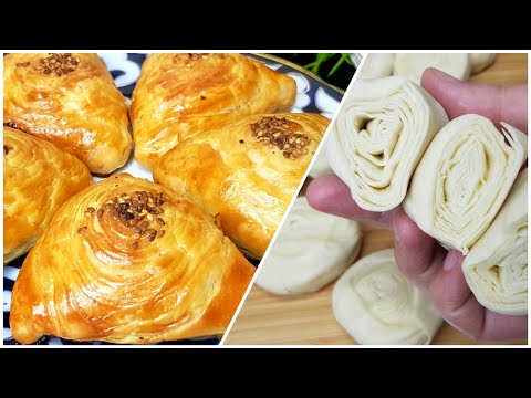 Видео: САМСА🔥Вкусная МНОГОСЛОЙНАЯ‼Никто ещё не отказывался от них!Классический рецепт👍