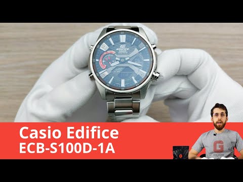 Видео: Функциональные и динамичные Edifice / Casio ECB-S100D-1A