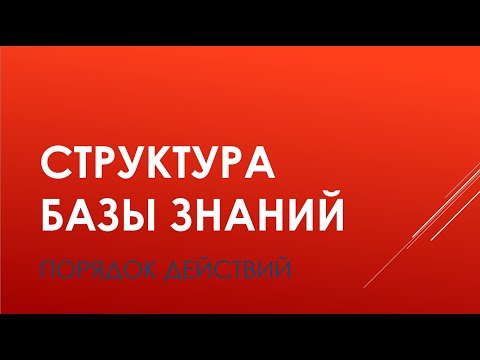 Видео: Структура базы знаний
