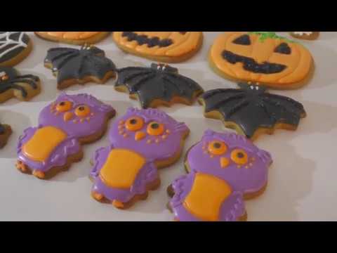 Видео: Пряники на Хеллоуин МК Роспись пряников