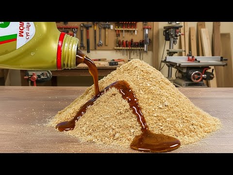 Видео: Смешайте ОПИЛКИ с ОТРАБОТАННЫМ МОТОРНЫМ МАСЛОМ, и результат вас шокирует 😱 | Творческий лайфхак