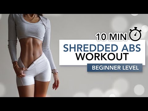 Видео: 10 MIN SHREDDED ABS BEGINNER WORKOUT | Упражнения для пресса для начинающих | Eylem Abaci