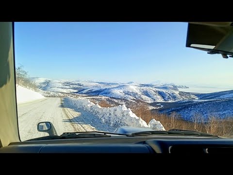 Видео: Зимние сопки Магадана.