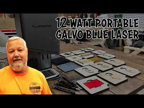 Видео: Портативный синий гальволазер мощностью 12 Вт - Atomstack Atelier
