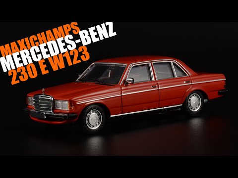 Видео: Mercedes-Benz W123 230E • MaXichamps • Автомобиль-легенда в масштабе 1:43