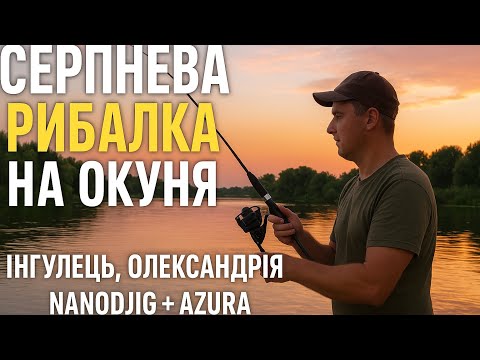 Видео: 🇺🇦 Серпнева рибалка на окуня | Інгулець, Олександрія | Nanodjig + Azura
