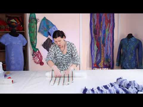 Видео: Мастер класс. Шарф в технике нунофелтинг