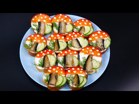 Видео: Всеми любимый рецепт бутербродов со шпротами с оригинальной подачей. Fish sandwiches