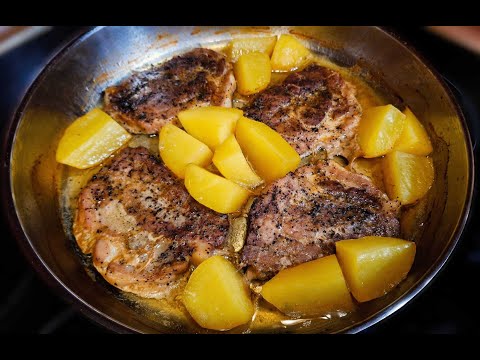 Видео: Крехки свински вратни пръжоли с масло и картофи на фурна