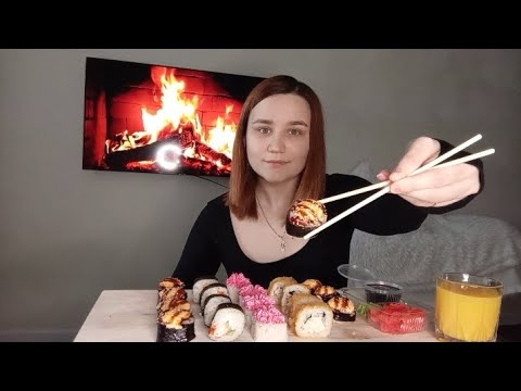 Видео: МУКБАНГ | РОЛЛЫ | СОК | MUKBANG