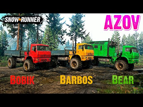 Видео: AZOV Bobik Barbos Bear Обзор Мода SnowRunner