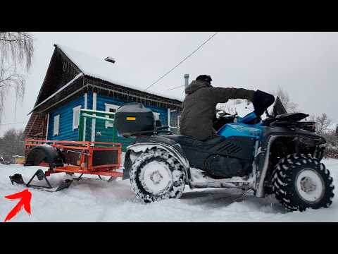 Видео: СОСЕДИ  В ШОКЕ! ПРИЦЕП НА ЛЫЖАХ ПОЕХАЛ В ЗИМНИЙ ЛЕС!