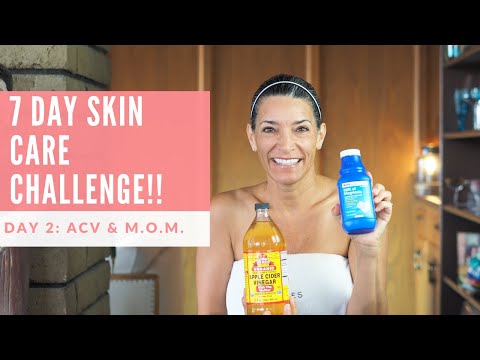 Видео: 7-дневный челлендж по уходу за кожей! | День 2: Яблочный уксус и молоко магнезии