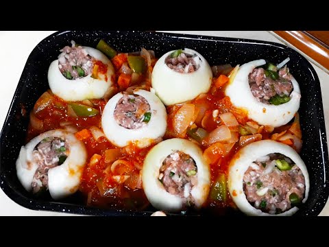 Видео: Фаршированный лук Вы влюбитесь в это блюдо