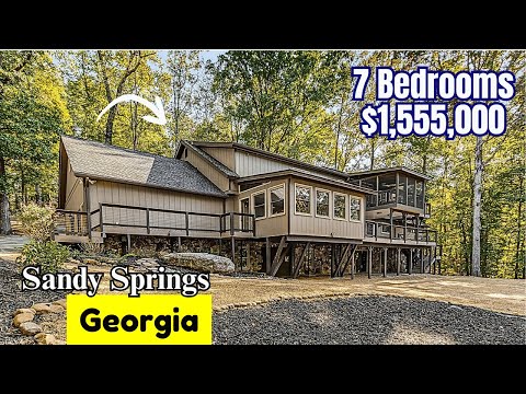 Видео: ОБЯЗАТЕЛЬНО К ПРОСМОТРУ: Роскошный дом на берегу озера в Сэнди-Спрингс, Джорджия | 7 спален, 4,5 ...